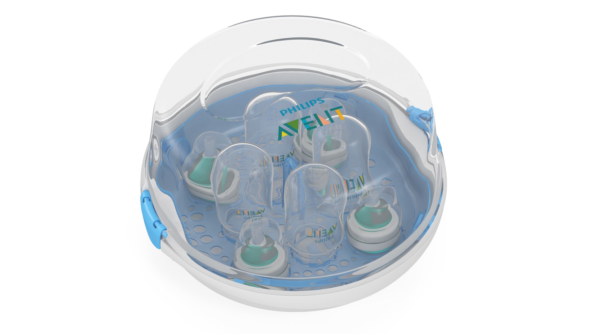 Philips AVENT Sterilizer with Baby Bottles Inside 3D model preview