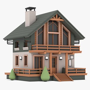 3D model Modern Cottage 02