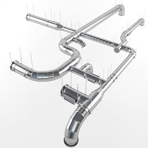 3D hd low-poly ventilation