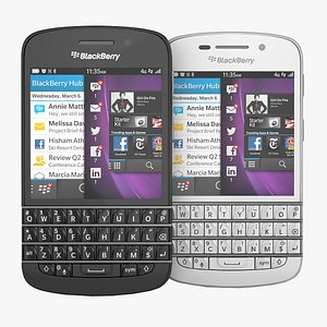 Blackberry Q10 Smartphone Black and White versions