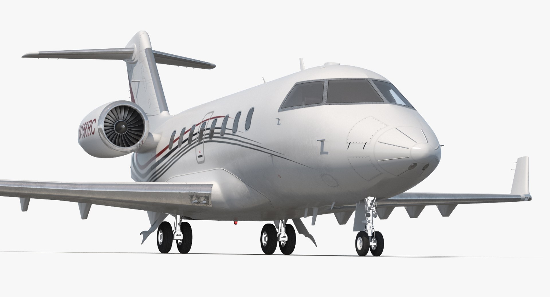 Bombardier Challenger 604 Business Jet Generic 2 3D model preview