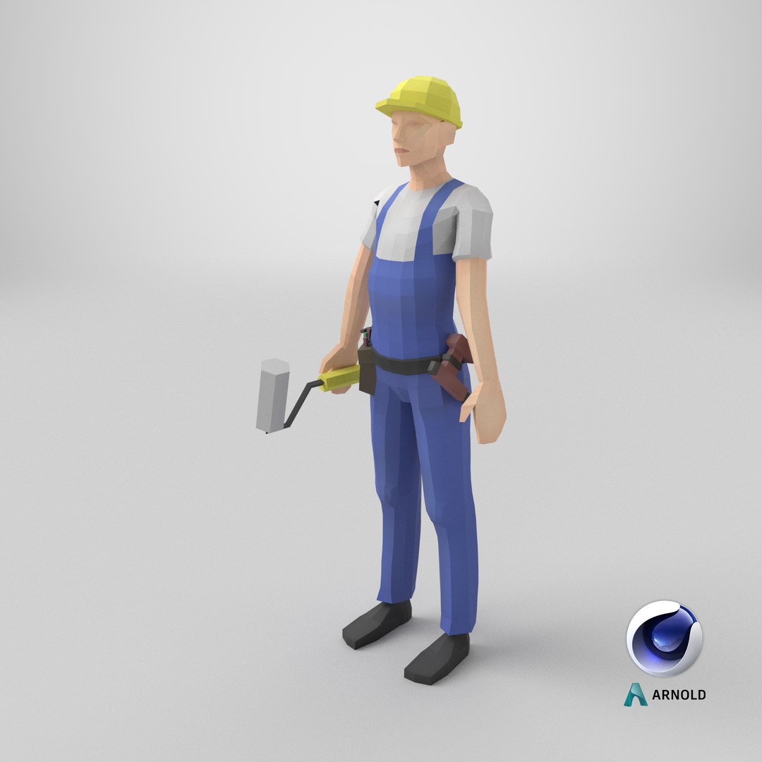Low Poly Construction Worker 3D model https://p.turbosquid.com/ts-thumb/eo/mKnPrx/rT/stemcell_cinema_4d_arnold_render/png/1710319498/1920x1080/fit_q87/626a67399e7adae2700c0fc585f209262bba3cf2/stemcell_cinema_4d_arnold_render.jpg