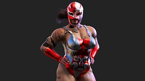 Female Mexican Wrestler - Luchadora 3D model