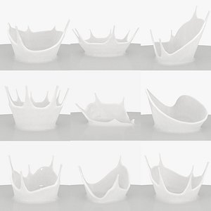 Liquid crown Pack Realflow 3D model