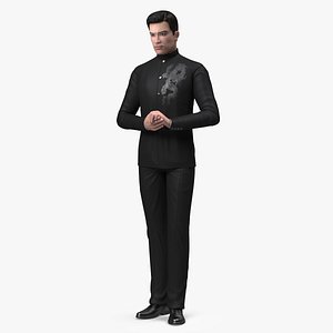 Asian Man Tunic Business Suit