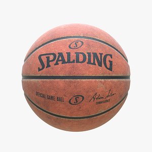 3D dirty spalding basketball ball model