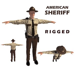 3d sheriff man