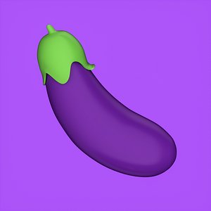 3D EGGPLANT EMOJI model