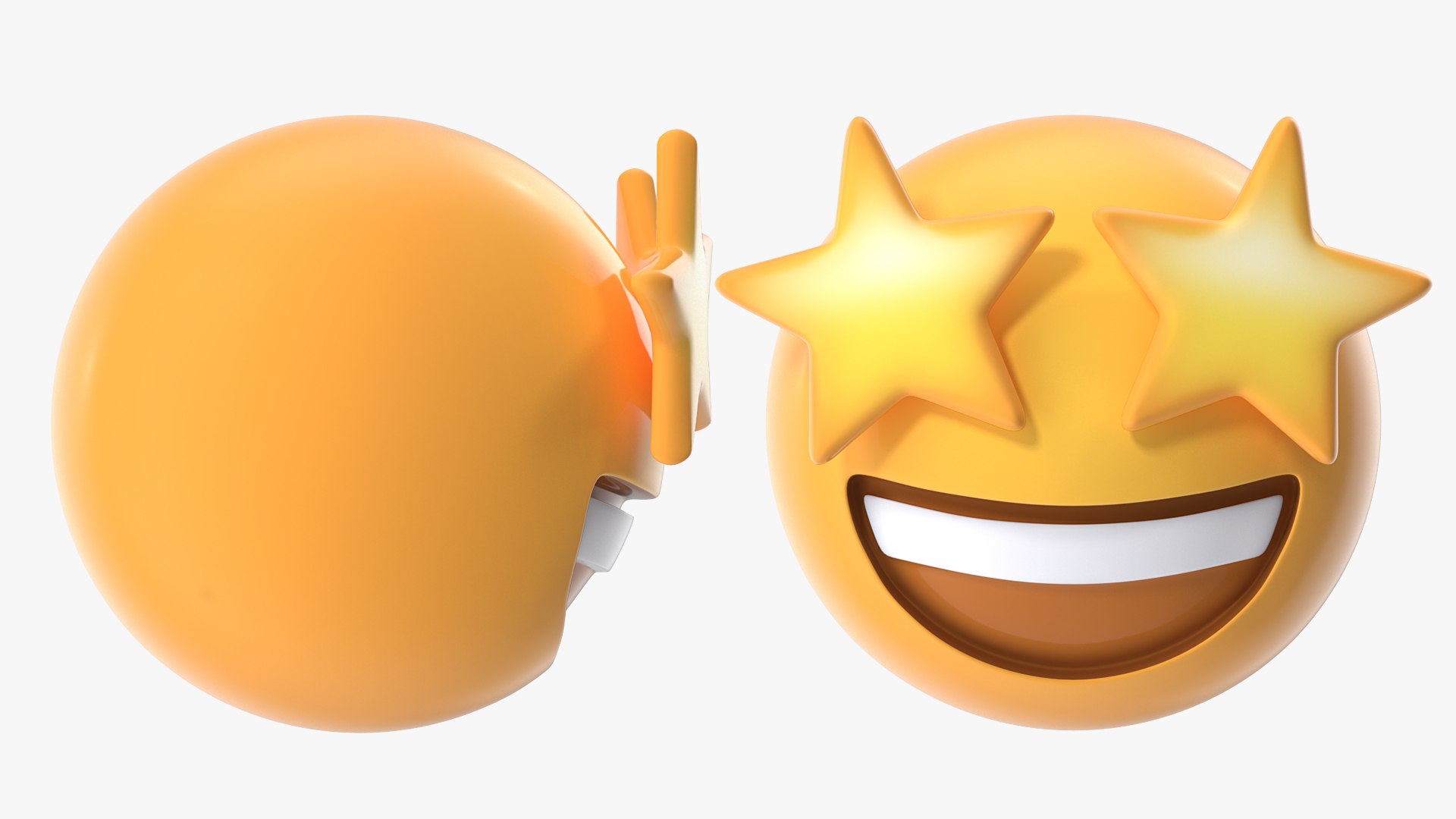 3D Star Eyes Emoji TurboSquid 1533423