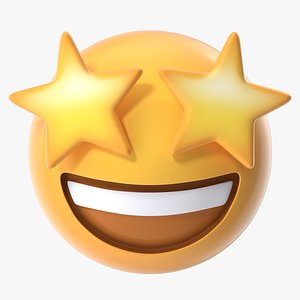 3D star eyes emoji