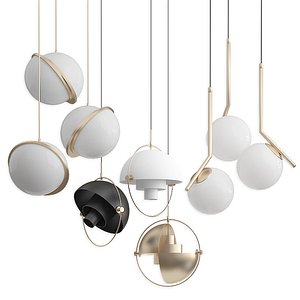 pendants set lee broom 3D model