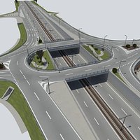roundabout bridge with highway