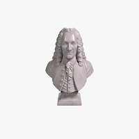 Voltaire Bust Sculpture 3D Printable STL File