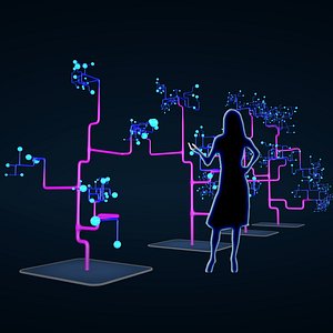 Sci-Fi Branched Tree Set 3D model