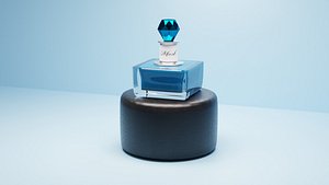 Concept Arabian perfume lowpoly blender model