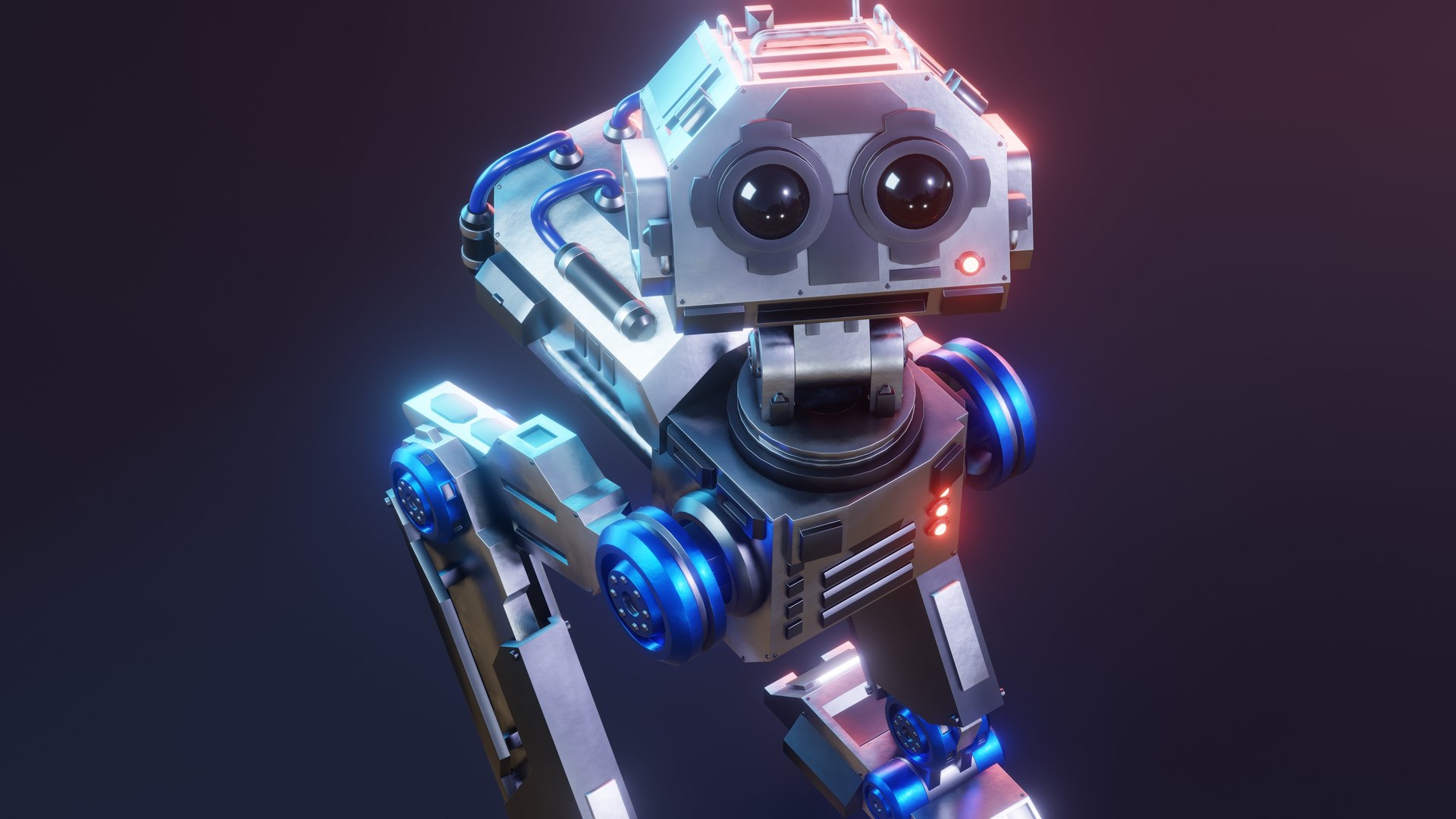 Sci-Fi Mech Robot - Rigged Blender Eevee Model - TurboSquid 1913973