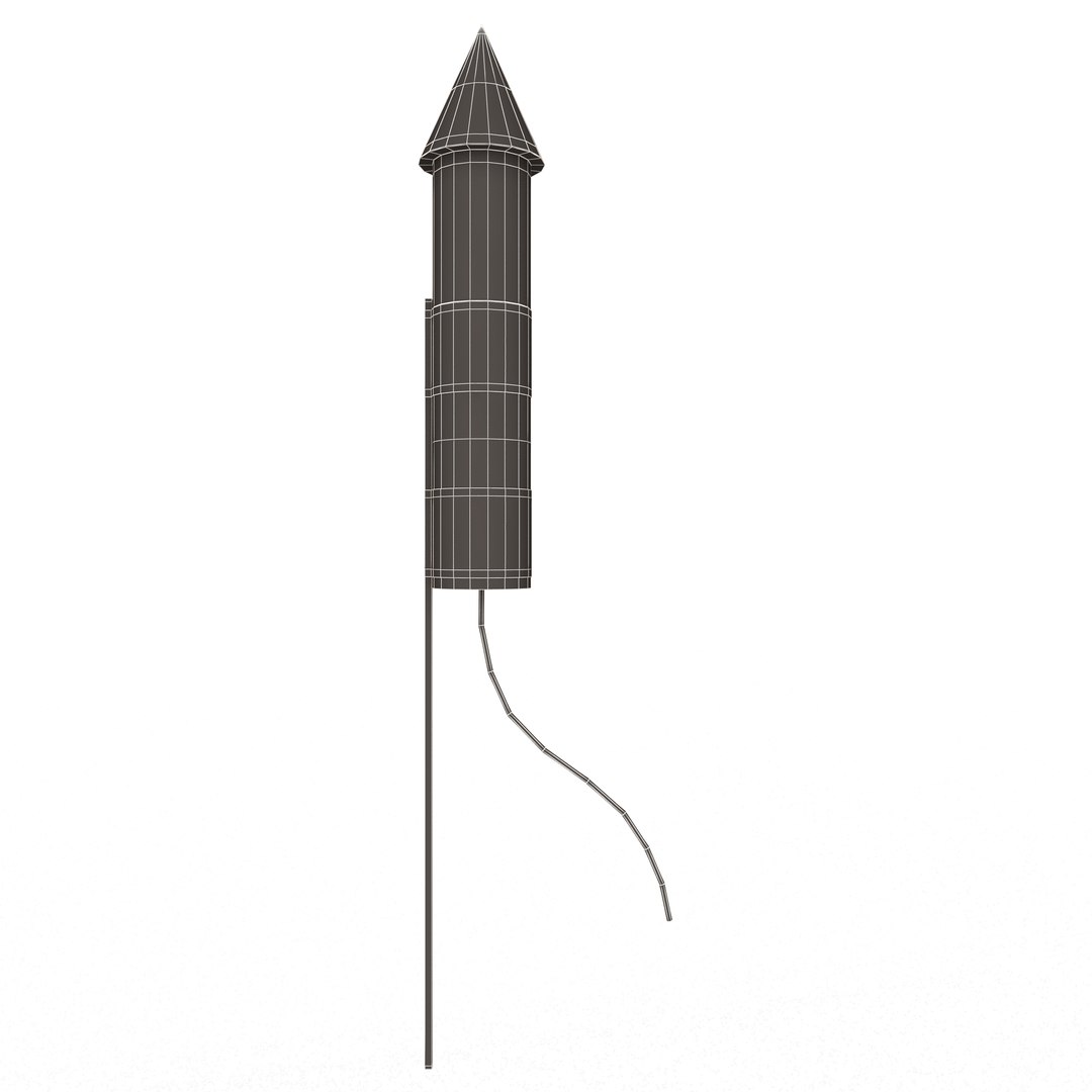 Rocket Firework 3D Model - TurboSquid 2029379