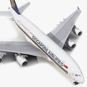 3d model airbus a380-900 singapore airlines