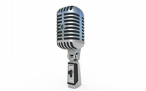 3D Shure55SH -Retro Microphone