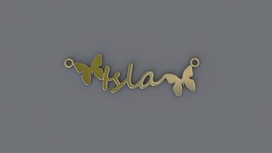 3D Jewelry Necklace Pendant Isla 3D Print