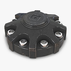 3d industrial end cap 3 model