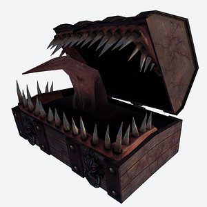 3d treasure chest mimic 1