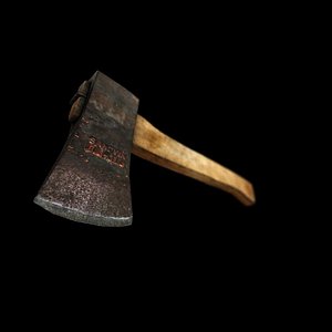 3D axe old pbr model