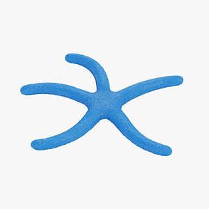 blue rigged starfish model