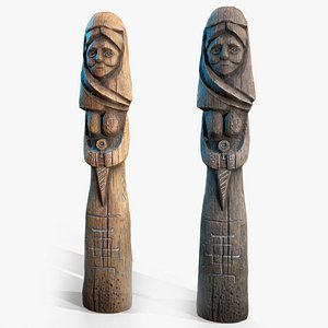 3D model Totem wood 6
