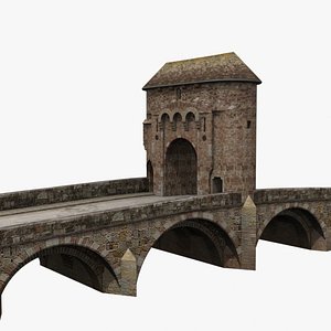 old monnow landmark bridge 3d max
