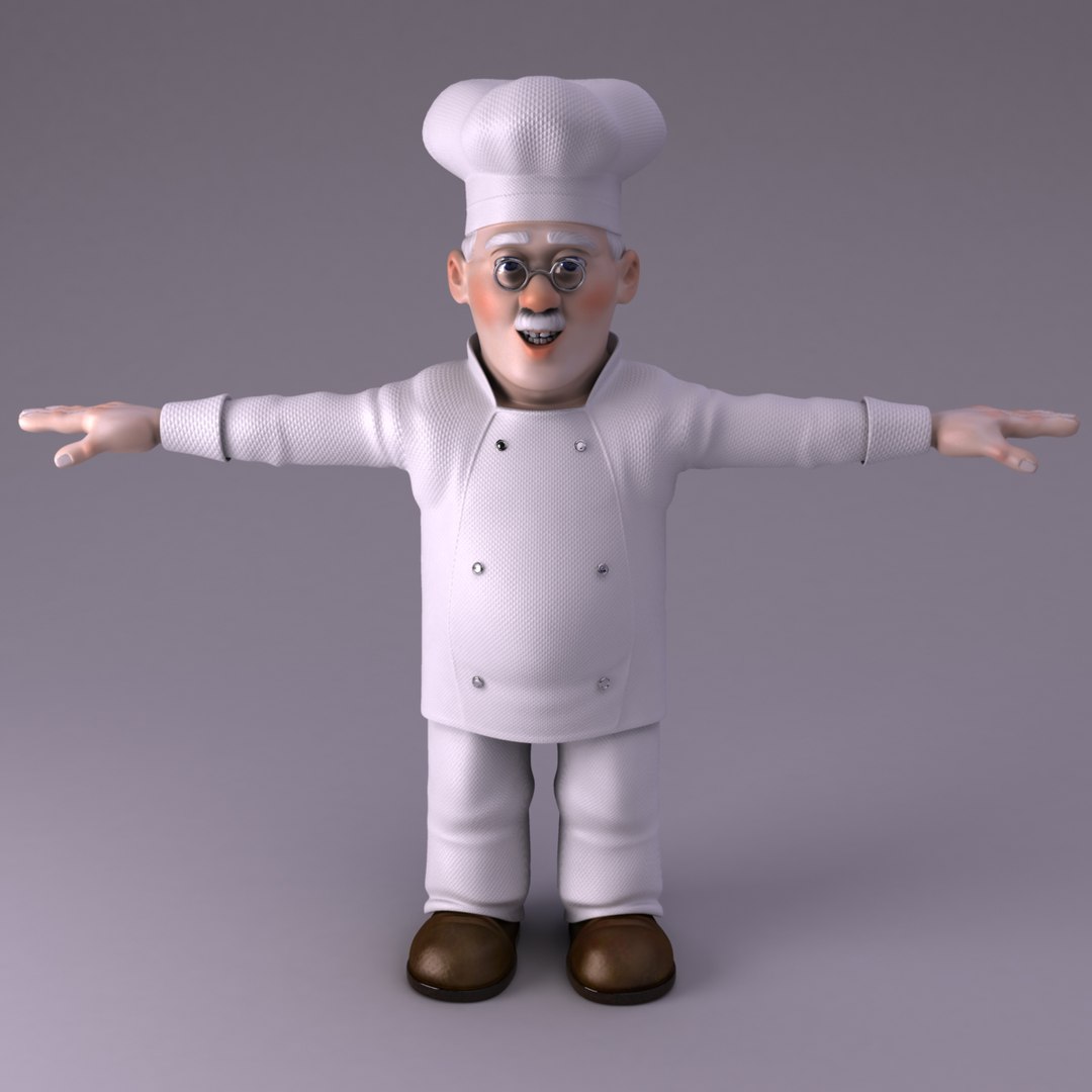 3d Model Chef Character Cartoon