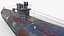 Niemiecki okręt podwodny U-981 z II wojny światowej, model 3D low-poly