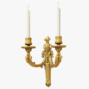 Mathieu Lustrerie Louis XVI Applique with 2 lights 3D model