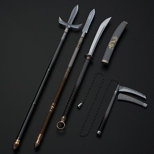 weapons japanese traditional 3D model