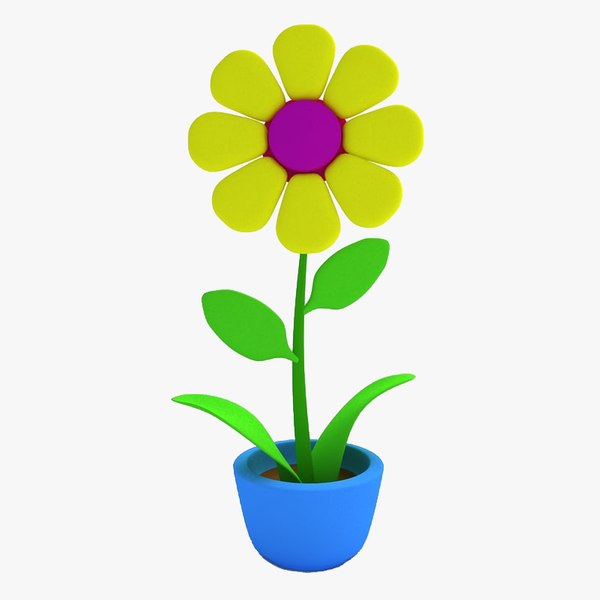 3d cartoon flower model