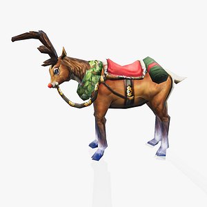 Reindeer Low Poly Game Asset 3D