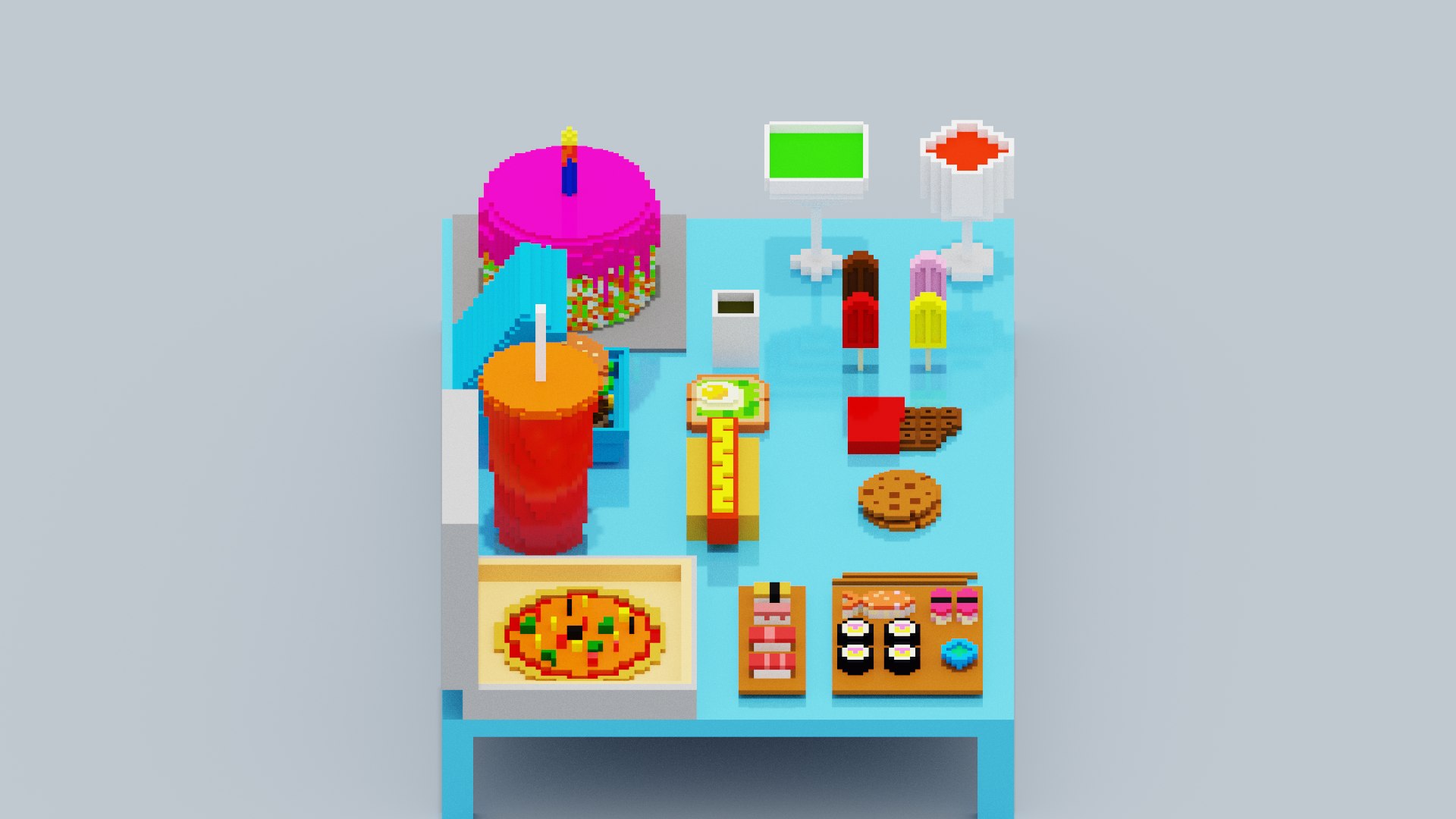 Voxel Fast Food Pack 3D model https://p.turbosquid.com/ts-thumb/ep/xXQ6VB/tr/spin202304211640200005/png/1682084981/1920x1080/fit_q87/32efac7ec1da87122d155ad789a1c818e328d726/spin202304211640200005.jpg