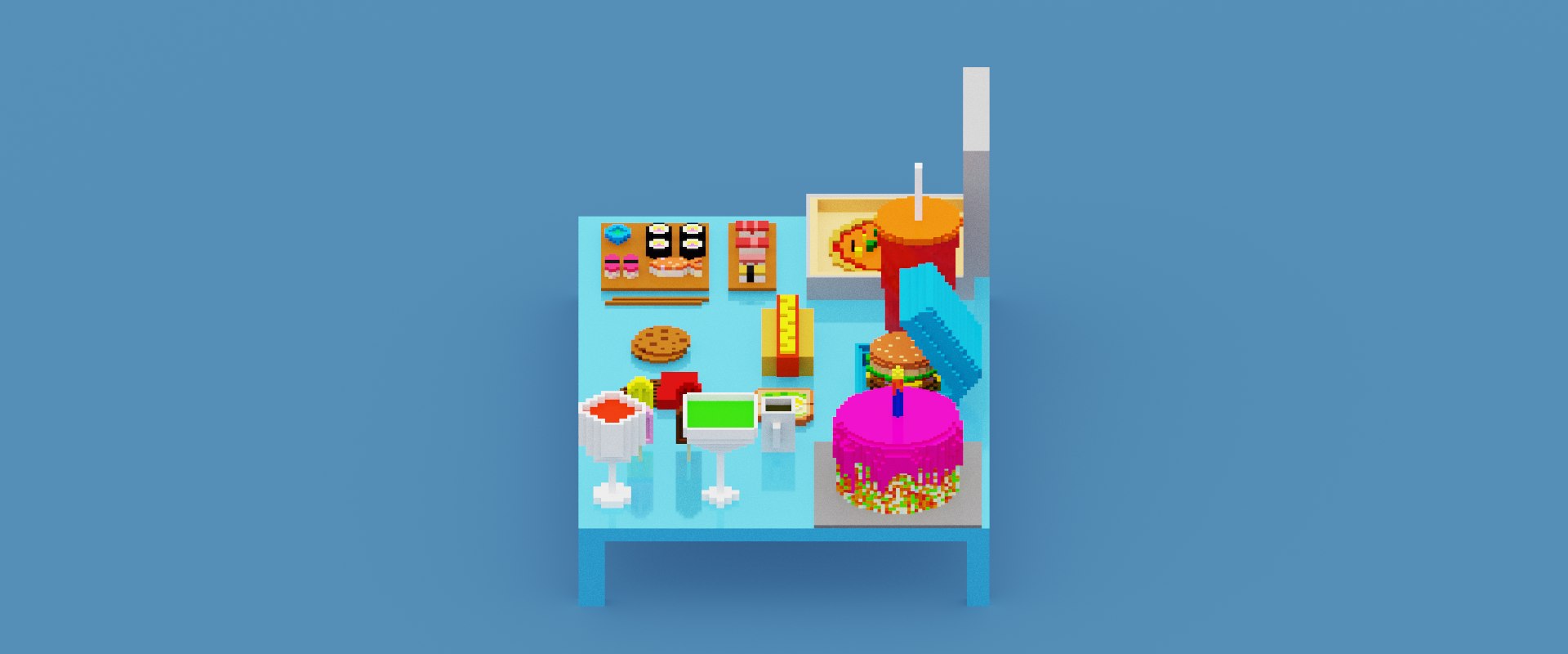 Voxel Fast Food Pack 3D model https://p.turbosquid.com/ts-thumb/ep/xXQ6VB/zG/spin202304211548100004/png/1682084200/1920x1080/fit_q87/ffca90113a48e925c9f4cc1936749ea525d1aea3/spin202304211548100004.jpg