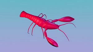 lobster vaporwave 3D