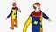 Clown Costume Rigged