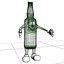 Bierflasche-Cartoon-Figur