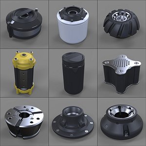 Hard Surface Kitbash Library - Canisters / Bolts / Knobs