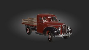Old Pick Up Truck 3D Model