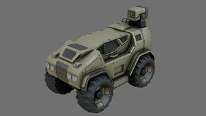 Sci-Fi Military Vehicle - Game Ready - PBR 3D model