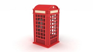 3D model Red Phone Booth
