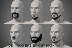 3D Professional Realtime Beard Pack model