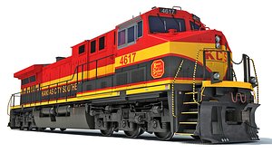 3D locomotive kansas city southern