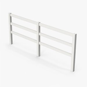 3D White Fence model