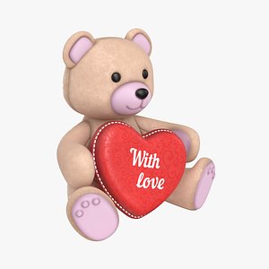 Teddy Bear Heart Beige
