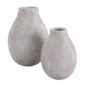 Lavender and White Vase 3D model